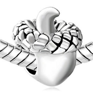 FREE S/H Pugster Fall Autumn Oak Acorn Nut Bracelet Charm - Fits Pandora